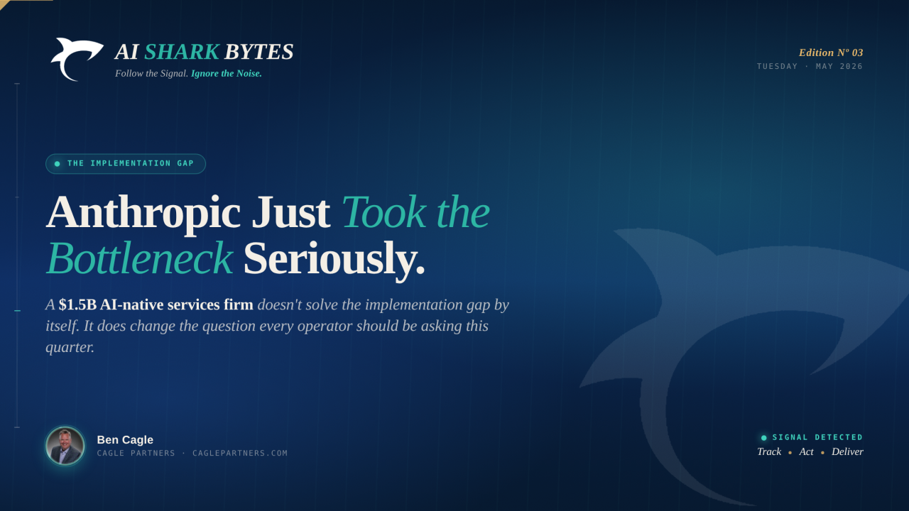Anthropic Just Took the Bottleneck Seriously. Here's What Mid-Market CFOs Should Actually Ask. masthead