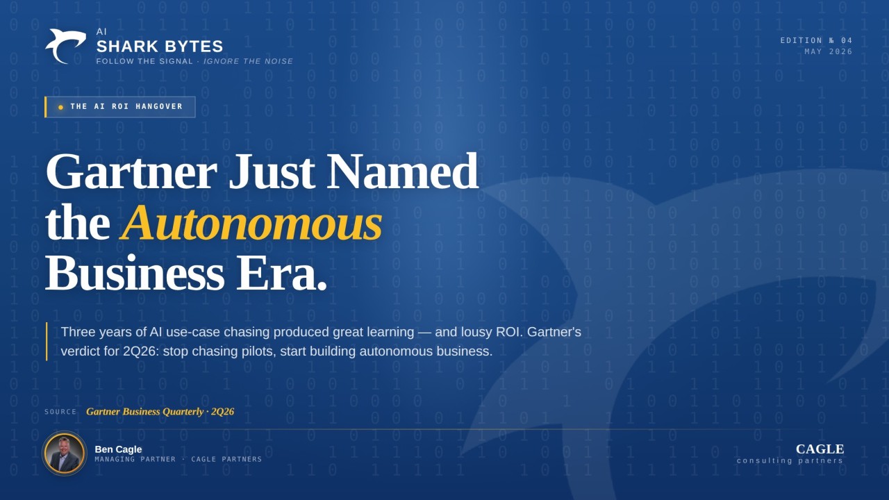 The AI ROI Hangover Has a Name. Gartner Just Gave It a Strategy. masthead
