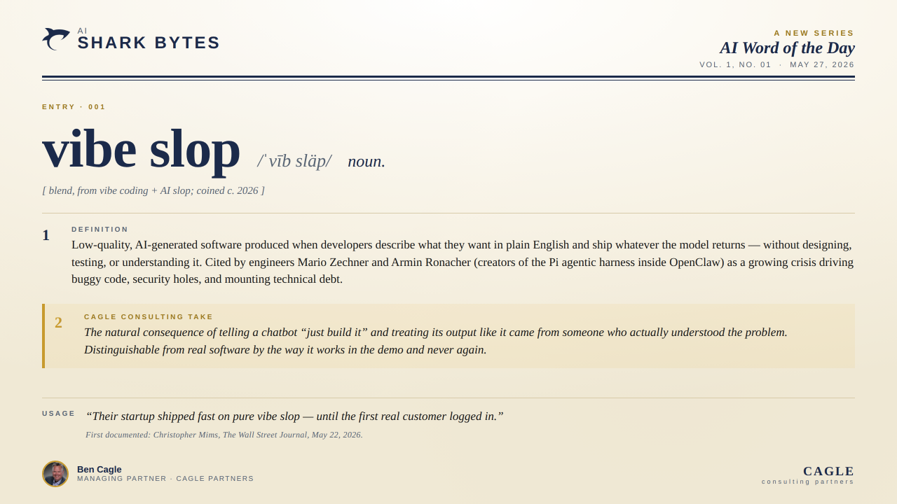 AI Word of the Day: Vibe Slop masthead